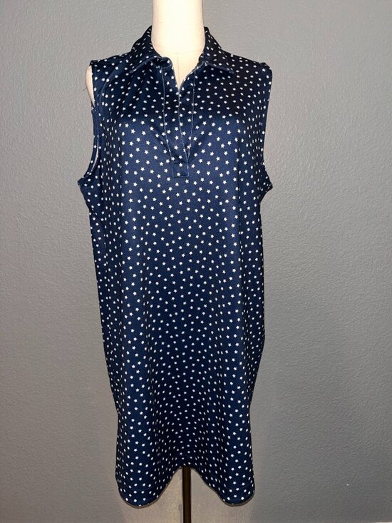 Vineyard Vines Dresses & Skirts - VINEYARD VINES STARS STARRY SANKATY LUCAYA POPOVER PERFORMANCE DRESS - EUC - XL
